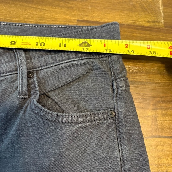 MOTHER Insider Crop Step Fray Faded Black Ankle Cropped 26 Distressed Jeans - Picture 8 of 12